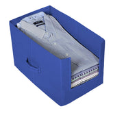 Kuber Industries Non-Woven 2 Pieces Shirt Stacker Wardrobe Organizer (Black & Blue) - CTKTC23251